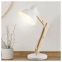 GLOBO LIGHTING Tischleuchten aus Holz mit beweglichem Spot Nachttischlampen