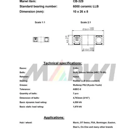 Union Kugellager CB-329 6000 LLB