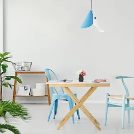 Relaxdays Klapptisch Bambus höhenverstellbar, Weiß,Hellbraun