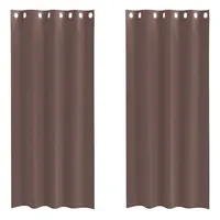 VidaXL - Voile Vorhänge mit Ösen 2 Stk. Braun