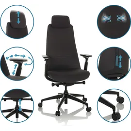 HJH Office Yucano Stoff Schwarz