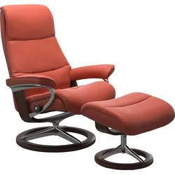 Relaxsessel STRESSLESS "View", braun (henna), B:82cm H:109cm T:81cm, Sessel, mit Signature Base, Größe M,Gestell Braun