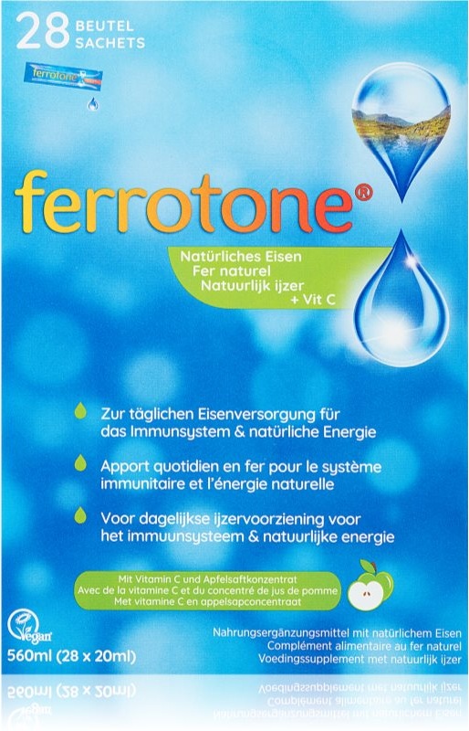 FERROTONE® Natural source of iron with vitamin C Lösung zur peroralen Einnahme eisenhaltig 28 St.