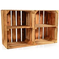 CHICCIE 2 Set Geflammte Obstkisten - Kurze Ablage 50x40x30cm