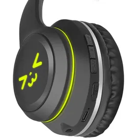 Avizar Bluetooth Kopfhörer Leuchtende Katzenohren Schwarz