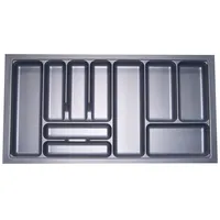Orga-Box Besteckeinsatz Besteckkasten silbergrau 1000 mm für Tandembox u.
