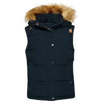 Superdry Vintage Everest Faux Fur Weste - Eclipse navy