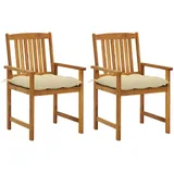 vidaXL Kalina Gartenstuhl 2 St. 2 x 2 x 2 cm beige/weiß