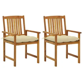 vidaXL Kalina Gartenstuhl 2 St. 2 x 2 x 2 cm beige/weiß