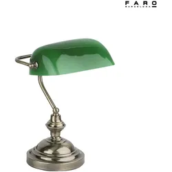 Faro Tischleuchte BANKER E27, IP20, antik gold FAR-68334