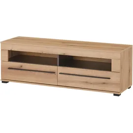 INOSIGN Lowboard INOSIGN "modernes TV-Unterteil, Kommode in Eiche Evoke oder weiß", braun (eiche evoke), B:140cm H:47cm T:42cm, FSC-zertifizierter Holzwerkstoff, Sideboards, Lowboard, schwarze Stangengriffe, ausreichend Stauraum, vielseitig einsetzbar