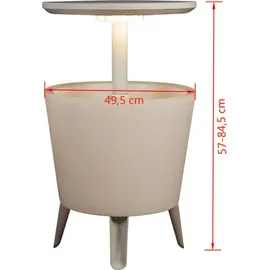 KETER Illuminated Cool Bar 57 x 49,5 x 49,5 cm Weiß