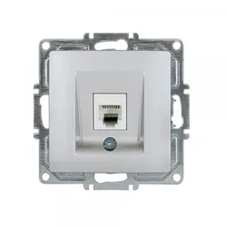 Gunsan 01281500157120, Moderna Telefon Steckdose 1-fach CAT3 Silber