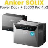 Anker SOLIX Solarbank Power Dock mit Anker SOLIX Solarbank 4 E5000 Pro x 2