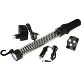 HP Autozubehör 28368 60+17LED Akku Arbeitsleuchte LED LED-Stablampe akkubetrieben, über Steckernetzteil, mit KFZ-Stecker 5 W 110 lm