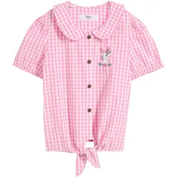 bonprix Trachtenbluse, rosa, 164/170, 100% Baumwolle