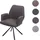 MCW Esszimmerstuhl H71 Stoff grau-braun