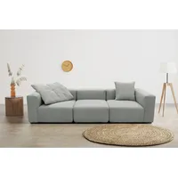 RAUM.ID Big-Sofa »Gerrid«, 301x69x108 cm Cord, grau/hellgrau