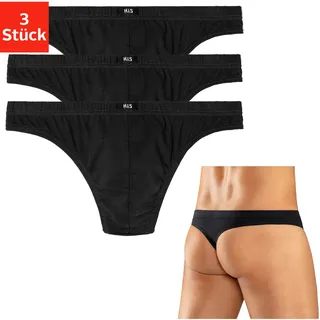 H.I.S. String H.I.S, Herren, Gr. XXL, schwarz, Jersey, Obermaterial: 95% Baumwolle, 5% Elasthan, unifarben, körpernah, Unterhosen, aus weichem Baumwoll-Stretch