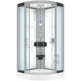 AcquaVapore Komplettdusche Duschkabine Fertigdusche Dusche D58-00T0 80x80 cm, ohne 2K Scheiben Versiegelung