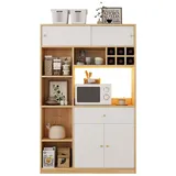 ANYSUN Hochschrank Küchenschrank, Mehrzweckschrank, Buffetschrank (Set, 1er Set) Breite 115 cm weiß