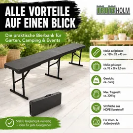 Trutzholm Bierbank 180 x 0 x 0 cm Grau