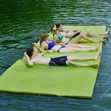 355 x 183 cm Wasserhängematte, Schwimmende Wassermatte bis zu 400 kg belastbar, Schwimmmatte, Schwimmbett, Schwimmfloß Wasserliege für Meer, See,