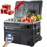 AAOBOSI Kompressor Kühlbox 45L, Kühlbox Auto Mit WIFI-APP-Steuerung, 12/24 V und 100-240 V, Kühlbox Elektrisch bis -20 °C für Auto, Lkw, Boot, Reisemobil,Camping