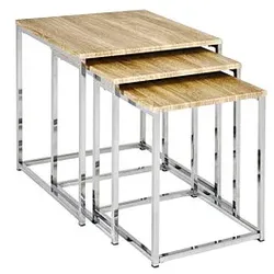 HAKU Möbel Beistelltische-Set Holz eiche 4001070330833 HAKU Möbel