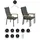 Dehner Stapelstuhl Chicago Wood 108,5 x 66 x 75 cm schwarz