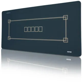 VEVOR Pokermatte Pokertischplatte, 180 x 90 cm Pokertischauflage, 6–8 Spieler, faltbare Pokertischplatte mit Tragetasche, tragbarer Pokertisch Pokerteppich für Pokerspiele, Pokerraum, rechteckig, grün