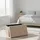 Relaxdays Sitzbank Truhenbank Beige 38 x 76 x 38 cm