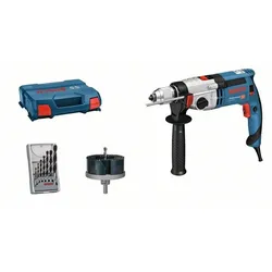 Schlagbohrmaschine GSB 24-2, mit 7-teiligem Holzbohrer-Set, Lochsäge-Set