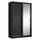 beautysofa Schwebetürenschrank HELA 100 x 204,5 x 60 cm Schwarz