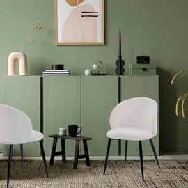 Mobili Rebecca Stühle, Creme, Textil, 56x81x54 cm, Esszimmer, Stühle, Esszimmerstühle, Vierfußstühle