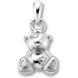 Kette mit Anhänger ONE ELEMENT "Teddybär aus 925 Silber" Halsketten Gr. Silber 925 (Sterlingsilber), silberfarben (silber) Damen Schmuckset - Set mit verstellbarer Halskette