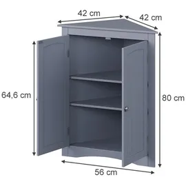 Vicco Eckschrank Bianco 56 x 80 x 42 cm Grau