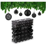 Relaxdays Christbaumschmuck, Weihnachtskugeln-Set (150 -teilig)