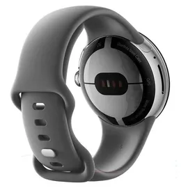 Google Pixel Watch LTE polished silver Sportarmband charcoal