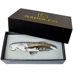 RADOLEO® Kellnermesser GMELIA - Korkenzieher, Weinöffner | Profi Sommeliermesser...