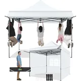 COBIZI Pavillon 3x3 Wasserdicht Stabil Winterfest mit Markisen und Seitenwänden,UV Schutz 50+ Popup Faltpavillon Partyzelt Pavillon Faltbar für Garten Camping Strand Hochzeit(3 mal 3m Weiss)