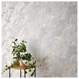 Erismann Vliestapete Marmoroptik 32 cm x 1000 cm 10 m Gold/Grau/Weiß 10318-10