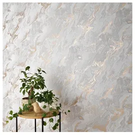 Erismann Vliestapete Marmoroptik 32 cm x 1000 cm 10 m Gold/Grau/Weiß 10318-10