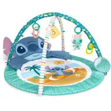 Bright Starts Disney Baby Stitch Party im Paradies – Aktivitätsspielzeug von Bright Starts mit Bauchlage-Kissen und 5 Spielzeugen zum Mitnehmen für Neugeborene und ältere Kinder