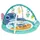 Bright Starts Disney Baby Stitch Party im Paradies – Aktivitätsspielzeug von Bright Starts mit Bauchlage-Kissen und 5 Spielzeugen zum Mitnehmen für Neugeborene und ältere Kinder