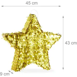 Relaxdays Pinata Stern gold gold