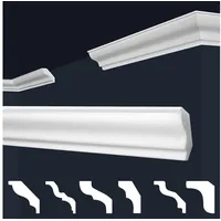 Marbet Design Stuckleiste E-4 weiß 25 St. 50 x 3 x 3 cm