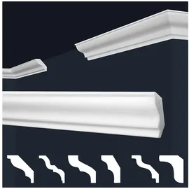 Marbet Design Stuckleiste E-4 weiß 25 St. 50 x 3 x 3 cm