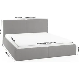FEDVE Riberia Slim 200 x 200 cm Graphit