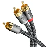 goobay Cinch Y-Kabel 2x Cinch-Stecker - Cinch-Stecker 5,0m (65302)